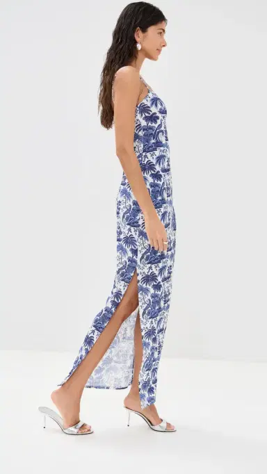 Staud Hastings Dress Blue Toile L | Thumbnail 4