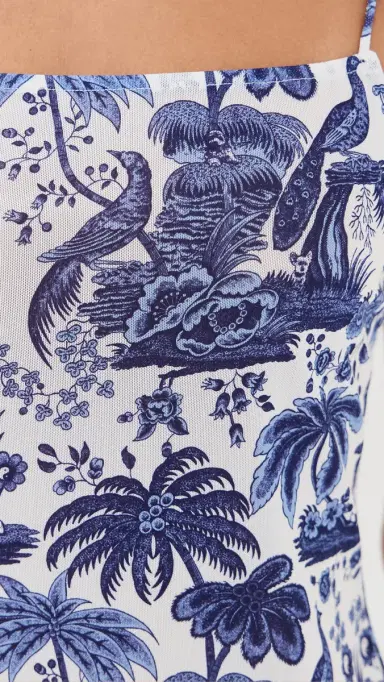Staud Hastings Dress Blue Toile L | Thumbnail 6