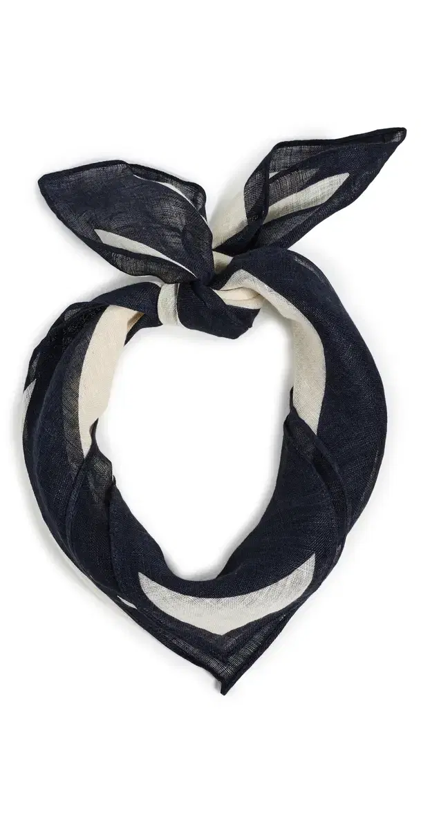 Polo Ralph Lauren Rugby Bandana Stripe Scarf Cream/Navy One Size