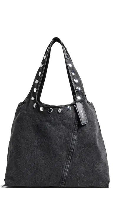 3.1 Phillip Lim Washed Denim Market Tote With Studs Washed Blk | Thumbnail 1 3.1 Phillip Lim Washed Denim Market Tote With Studs Washed Blk | Thumbnail 1