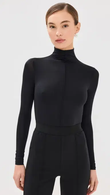 WARDROBE.NYC WARDROBE. NYC RHW Long leeve Thong Bodysuit Black | Thumbnail 2