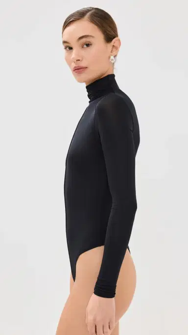 WARDROBE.NYC WARDROBE. NYC RHW Long leeve Thong Bodysuit Black | Thumbnail 4