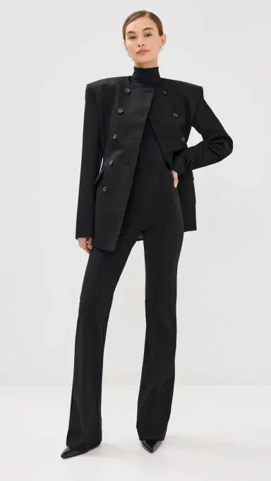 WARDROBE.NYC WARDROBE. NYC RHW Long leeve Thong Bodysuit Black | Thumbnail 5