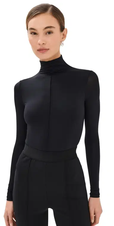 WARDROBE.NYC WARDROBE. NYC RHW Long leeve Thong Bodysuit Black | Thumbnail 1