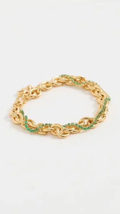Gwen Beloti Tennis and Gold Chunky Link Set Gold One Size | Thumbnail 2