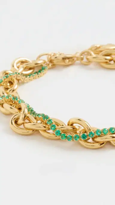 Gwen Beloti Tennis and Gold Chunky Link Set Gold One Size | Thumbnail 4