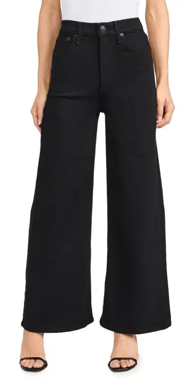 rag & bone Flexi Sofie High Rise Ankle Wide Jeans Black 33 | Thumbnail 1