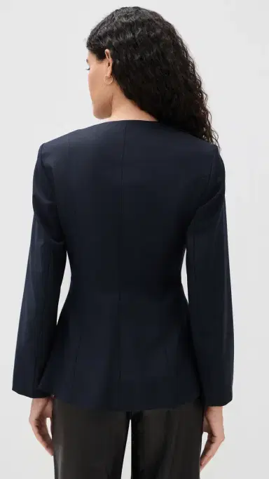 House of Dagmar SB Collarless Blazer Dark Navy 36 | Thumbnail 3
