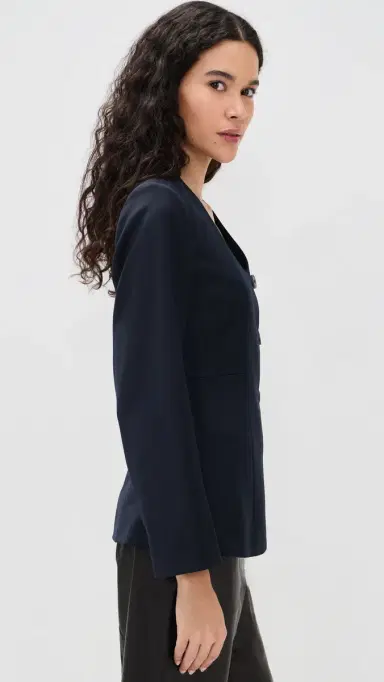 House of Dagmar SB Collarless Blazer Dark Navy 36 | Thumbnail 4