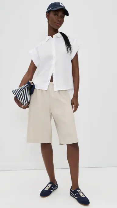 Alex Mill addie Blouse in Linen | Thumbnail 2 Alex Mill addie Blouse in Linen | Thumbnail 2