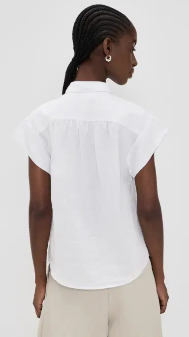 Alex Mill addie Blouse in Linen | Thumbnail 4 Alex Mill addie Blouse in Linen | Thumbnail 4