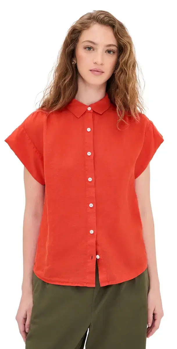 Alex Mill Maddie Blouse in inen Chili