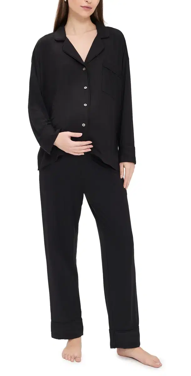 Ultra oft Jersey Maternity Pajama et Black