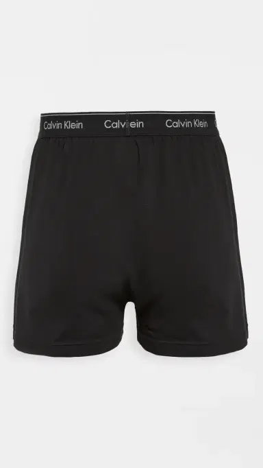 Calvin Klein Underwear Cotton Classic Fit Knit Boxers 3 Pack Black S | Thumbnail 4 Calvin Klein Underwear Cotton Classic Fit Knit Boxers 3 Pack Black S | Thumbnail 4