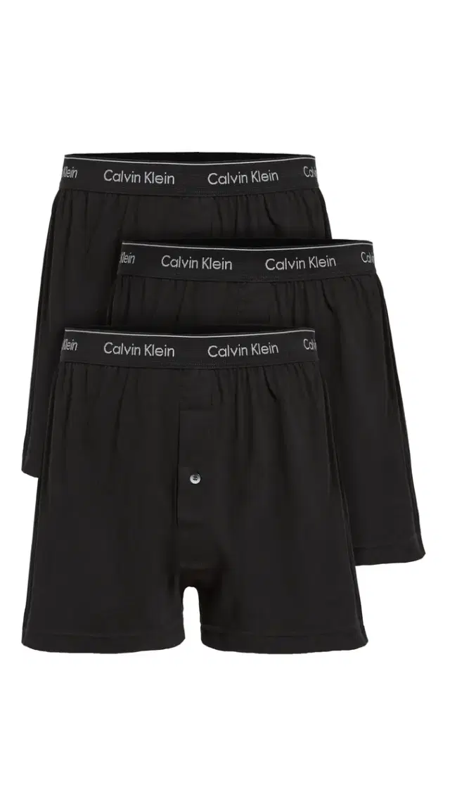 Calvin Klein Underwear Cotton Classic Fit Knit Boxers 3 Pack Black