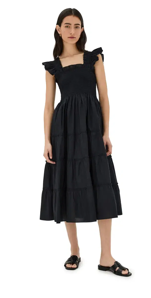 The Ellie Cotton Nap Dress Black