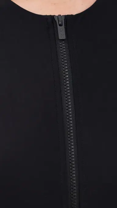 STYLEST Dreamculpt Puff Sleeve Zip One Piece Caviar | Thumbnail 6