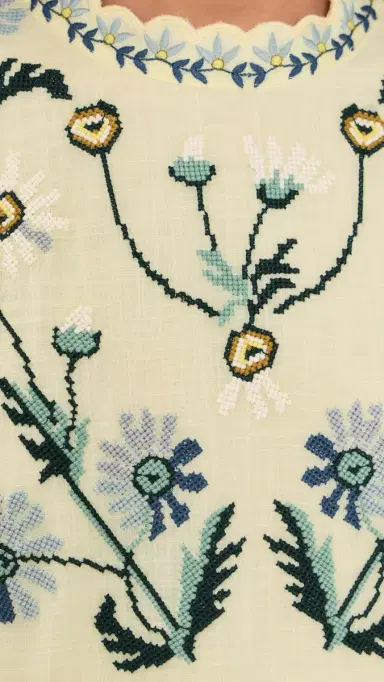 Sea Audra Embroidered Midi Dress Butter | Thumbnail 6 Sea Audra Embroidered Midi Dress Butter | Thumbnail 6