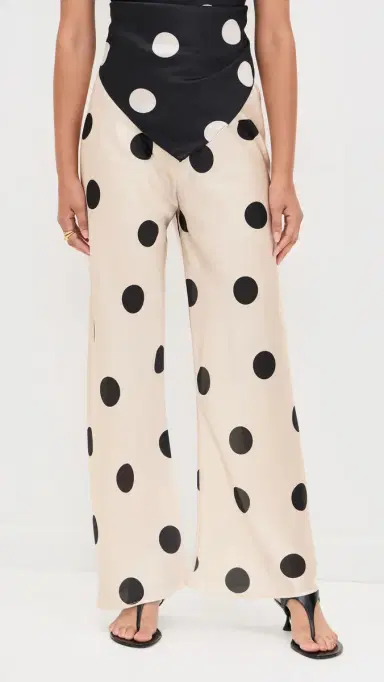 LE BOP Ellie Pants White/Black Dot | Thumbnail 2 LE BOP Ellie Pants White/Black Dot | Thumbnail 2