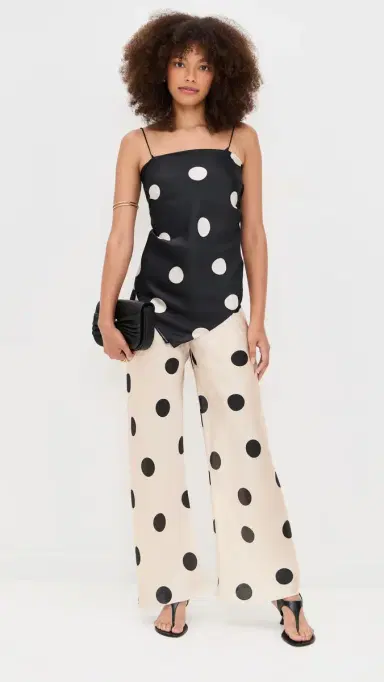 LE BOP Ellie Pants White/Black Dot | Thumbnail 5 LE BOP Ellie Pants White/Black Dot | Thumbnail 5