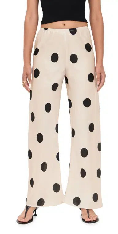 LE BOP Ellie Pants White/Black Dot | Thumbnail 1 LE BOP Ellie Pants White/Black Dot | Thumbnail 1
