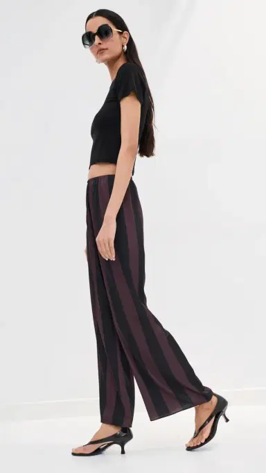 LE BOP Ellie Pants Chocolate/Black Stripe | Thumbnail 5 LE BOP Ellie Pants Chocolate/Black Stripe | Thumbnail 5