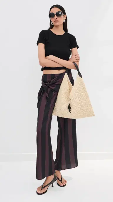 LE BOP Ellie Pants Chocolate/Black Stripe | Thumbnail 6 LE BOP Ellie Pants Chocolate/Black Stripe | Thumbnail 6