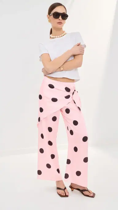 LE BOP Ellie Pants Pink/Brown Dot | Thumbnail 5