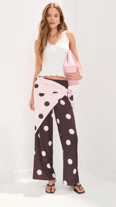 LE BOP Ellie Pants Brown/Pink Dot | Thumbnail 6
