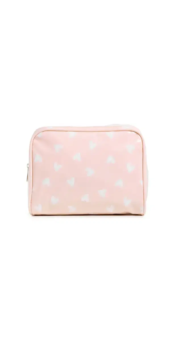Small Toiletry Bag Pink Hearts One Size