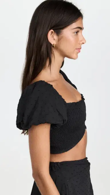 Peixoto Louisa Crop Top Black | Thumbnail 4