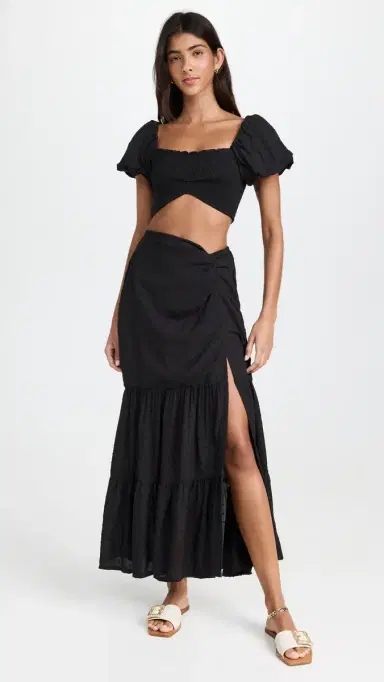 Peixoto Louisa Crop Top Black | Thumbnail 5