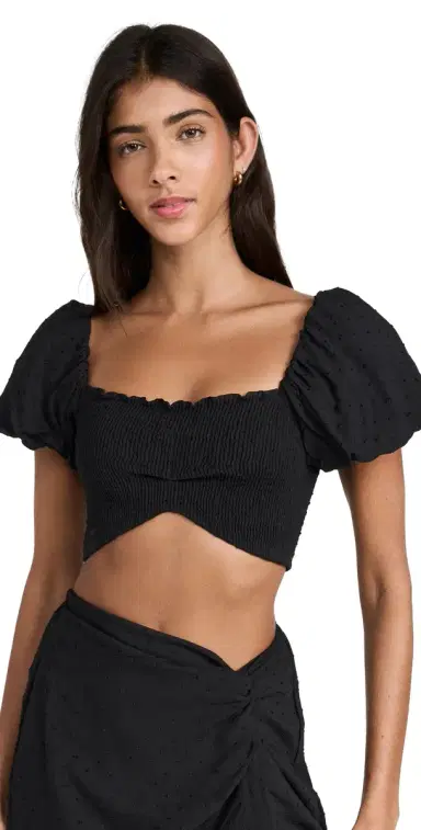 Peixoto Louisa Crop Top Black | Thumbnail 1