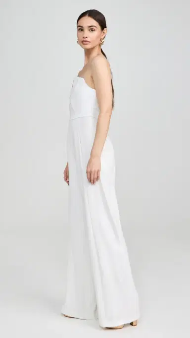 BLACK HALO Lena Jumpsuit Crystal/Porcelain 8 | Thumbnail 4