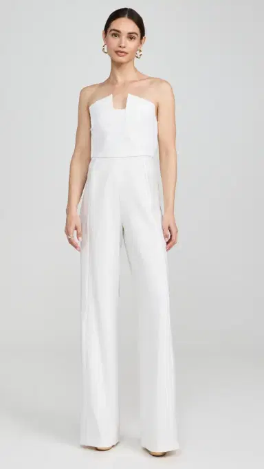 BLACK HALO Lena Jumpsuit Crystal/Porcelain 8 | Thumbnail 5