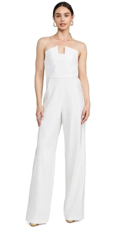 BLACK HALO Lena Jumpsuit Crystal/Porcelain 8 | Thumbnail 1