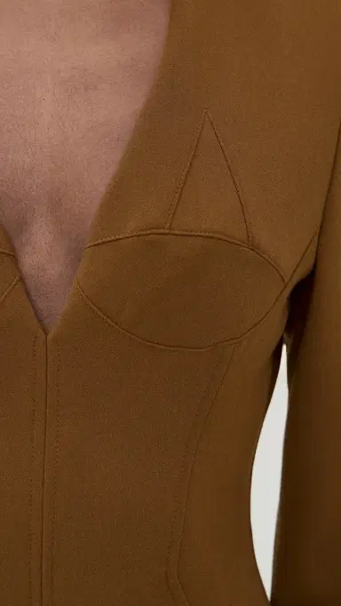Black Halo Kenna Micro Mini Dress Mocha | Thumbnail 6 Black Halo Kenna Micro Mini Dress Mocha | Thumbnail 6