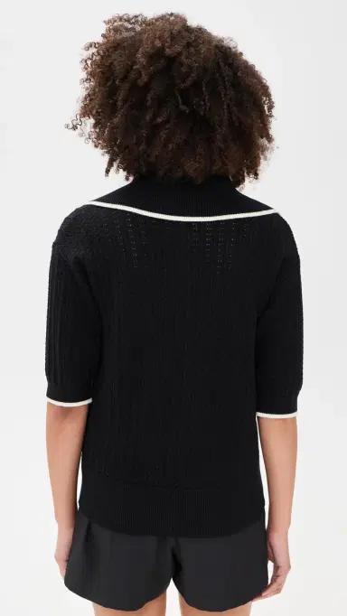 Varley Arney Half Zip Knit Polo Black M | Thumbnail 3