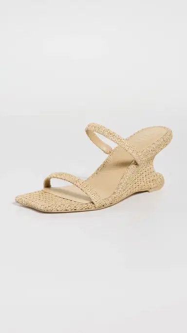 Cult Gaia Raven Mid Heels Natural | Thumbnail 2