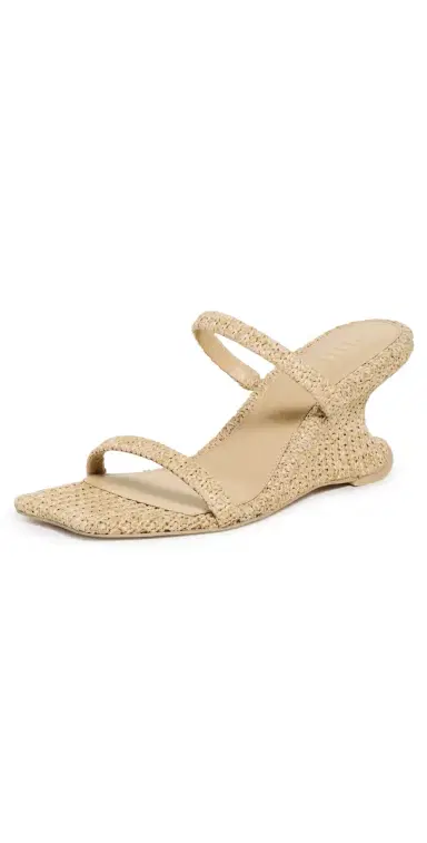 Cult Gaia Raven Mid Heels Natural | Thumbnail 1