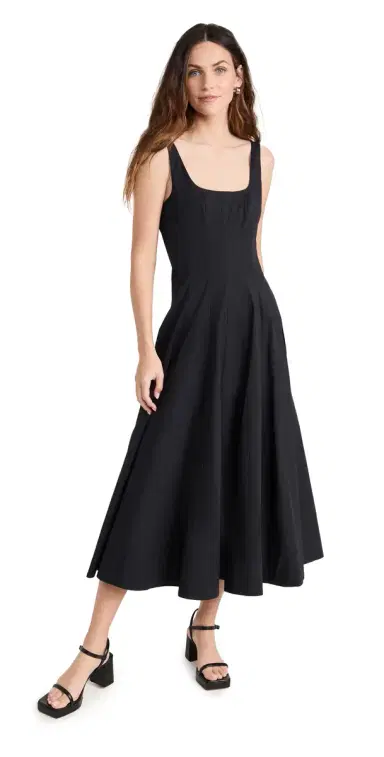 Staud Wells Dress Black 8 | Thumbnail 1 Staud Wells Dress Black 8 | Thumbnail 1