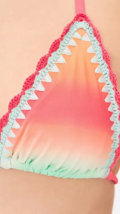 BEACH RIOT Winona Bikini Top Guava Jelly Crochet S | Thumbnail 6
