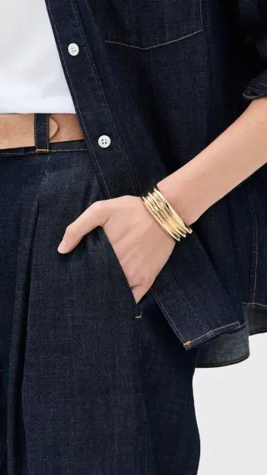 BaubleBar Leigh Cuff Gold One Size | Thumbnail 3