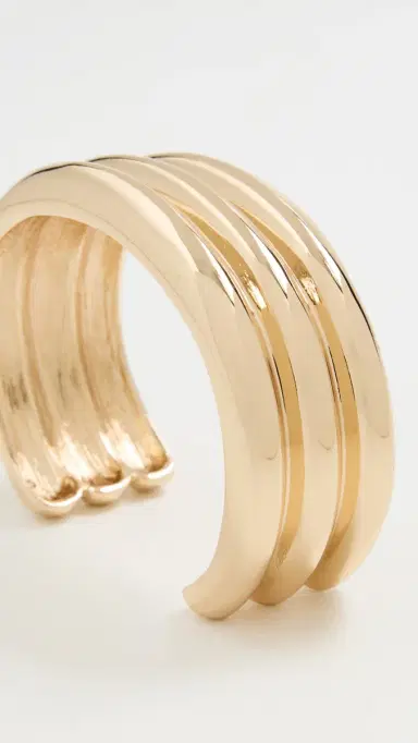 BaubleBar Leigh Cuff Gold One Size | Thumbnail 4