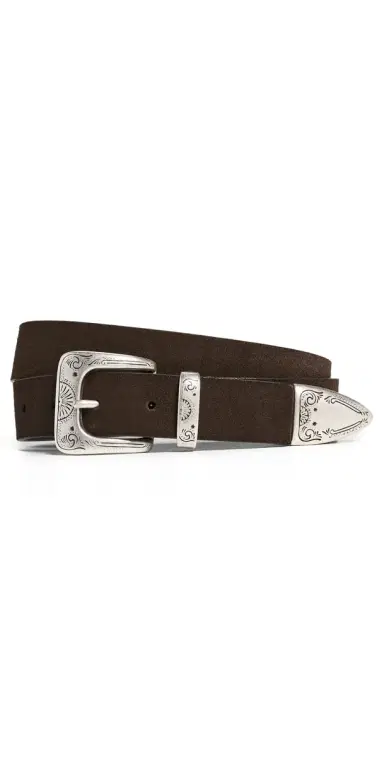 Anderson's Narrow Casual Suede Belt Dark Brown 75 | Thumbnail 1 Anderson's Narrow Casual Suede Belt Dark Brown 75 | Thumbnail 1