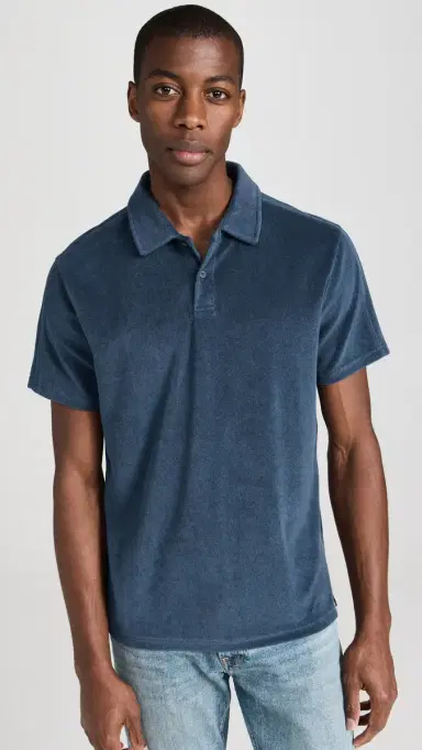 Fair Harbor Ravello Terry Polo Navy L | Thumbnail 2