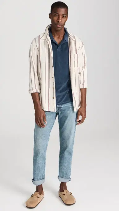 Fair Harbor Ravello Terry Polo Navy L | Thumbnail 5