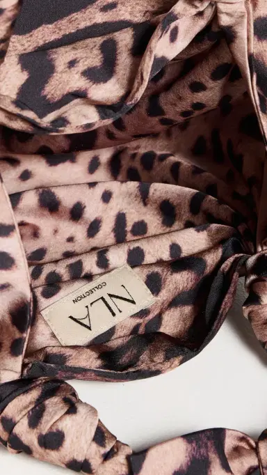 NLA Collection Cheetah Silk Knot Bag Cheetah One Size | Thumbnail 6
