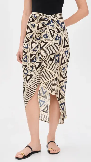 Guadalupe Design Allegra Pareo Skirt Mocha | Thumbnail 2 Guadalupe Design Allegra Pareo Skirt Mocha | Thumbnail 2