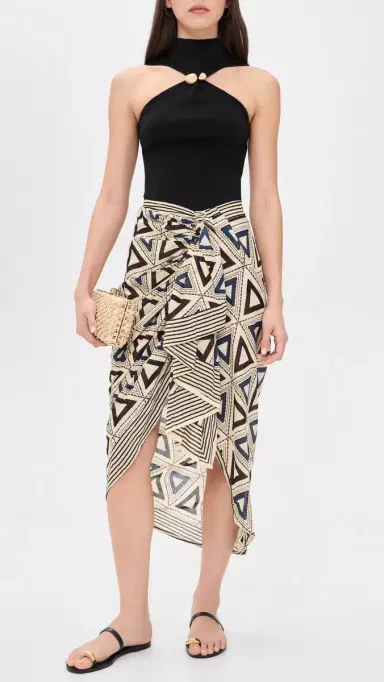 Guadalupe Design Allegra Pareo Skirt Mocha | Thumbnail 5 Guadalupe Design Allegra Pareo Skirt Mocha | Thumbnail 5